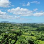 Vue aérienne plaine depuis Terre et Passion