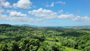 Vue aérienne plaine depuis Terre et Passion